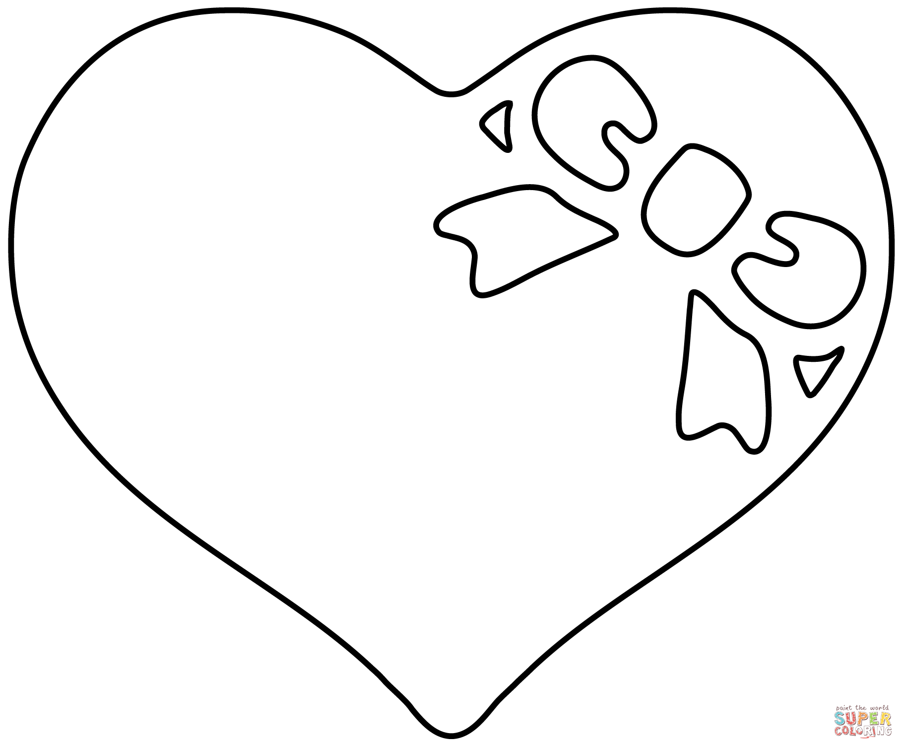 Heart with ribbon emoji coloring page free printable coloring pages