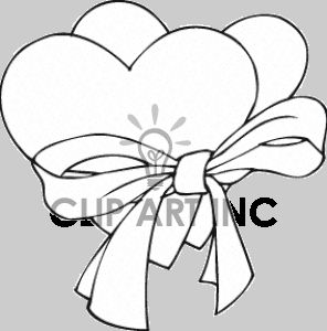 Two black and white hearts wrapped with a large ribbon clipart at graphics factory heart coloring pages love coloring pages valentine coloring pages