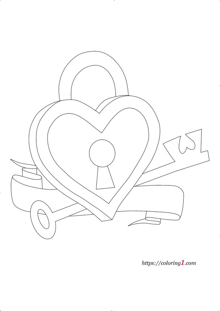 Key to my heart coloring pages
