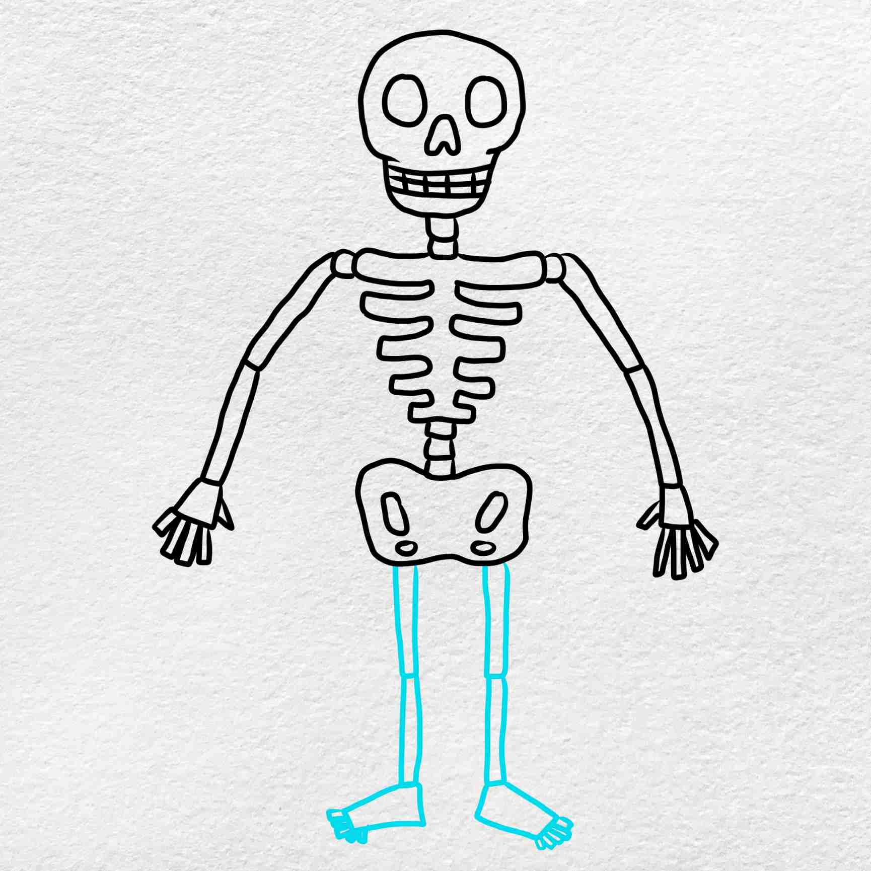 Easy skeleton drawing