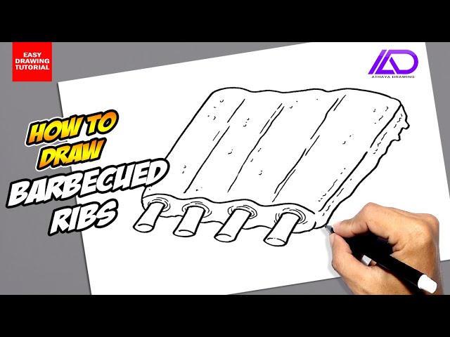 How to draw barbecued ribs