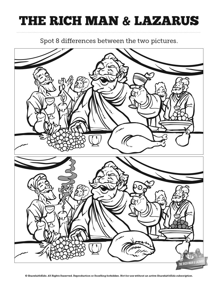 Luke lazarus and the rich man kids spot the difference can your kids spot the difference betweâ sunday school curriculum sunday school sunday school lessons