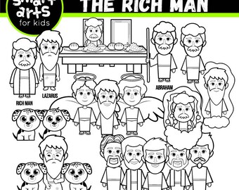 Lazarus and the rich man clipart bible based bible characters svg cricut png clip arts vbs sunday school bible story