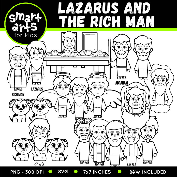 Lazarus and the rich man clip art