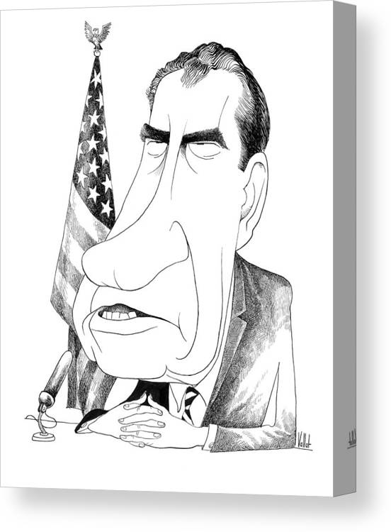 Richard nixon caricature canvas print canvas art by edmund valtman