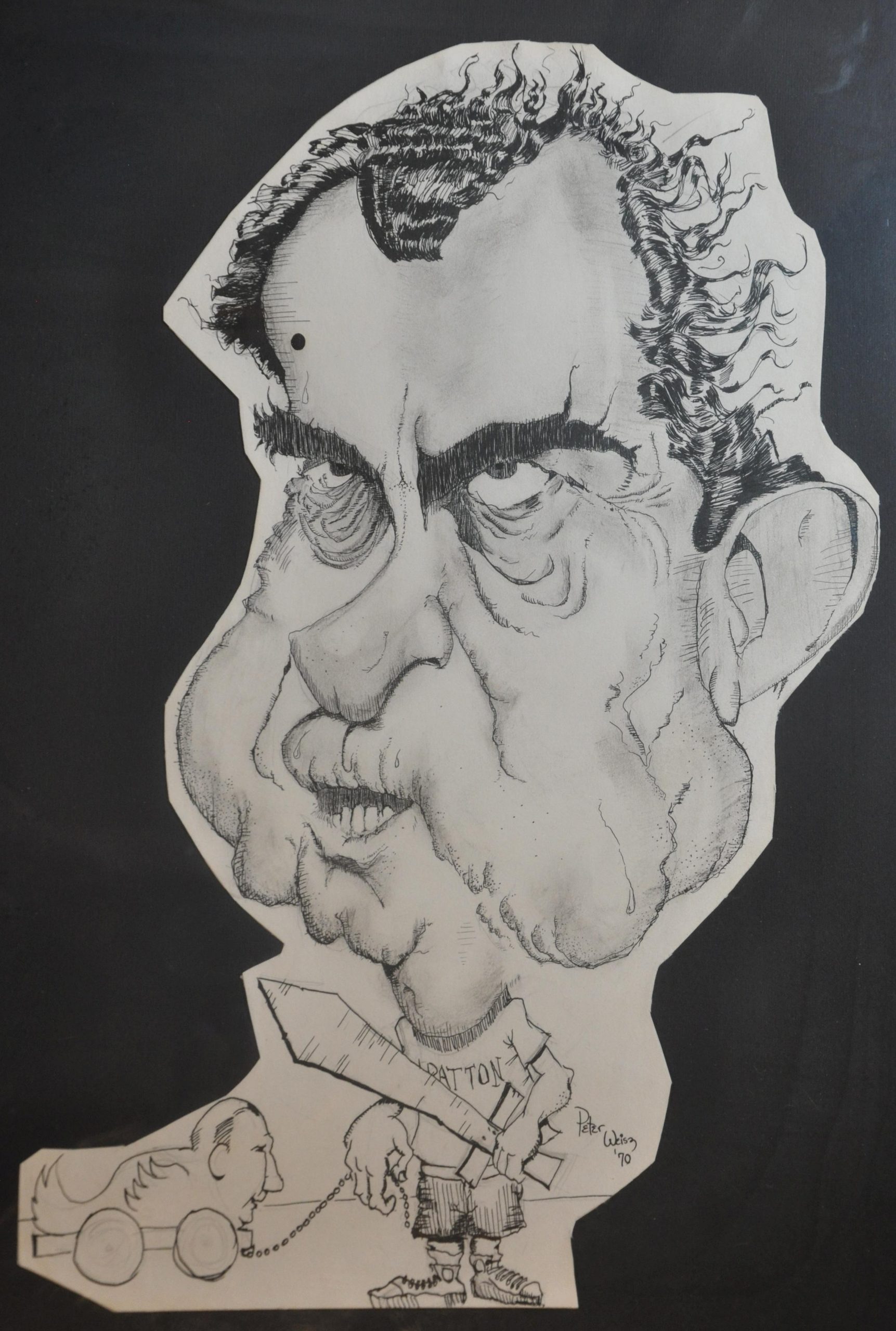 Richard nixon caricature curtis wright maps