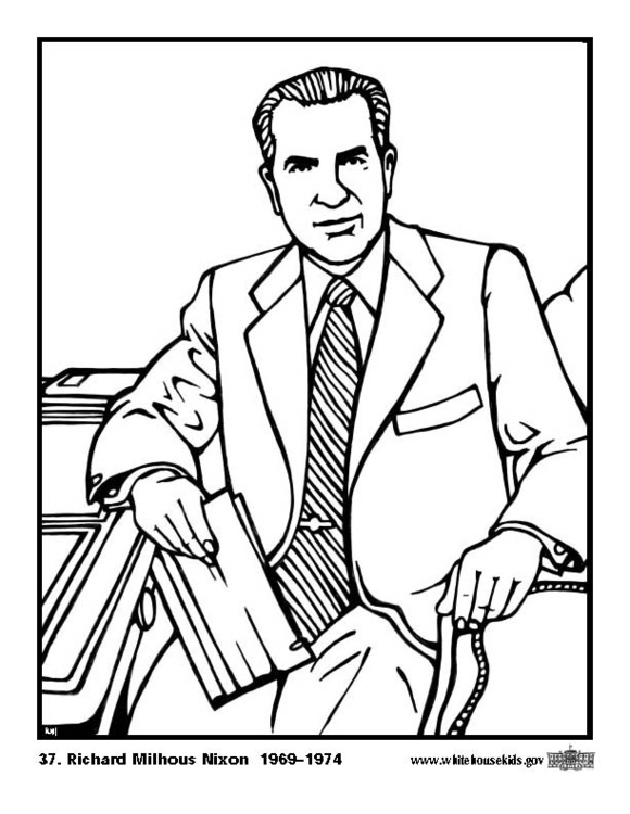 Coloring page richard milhous nixon