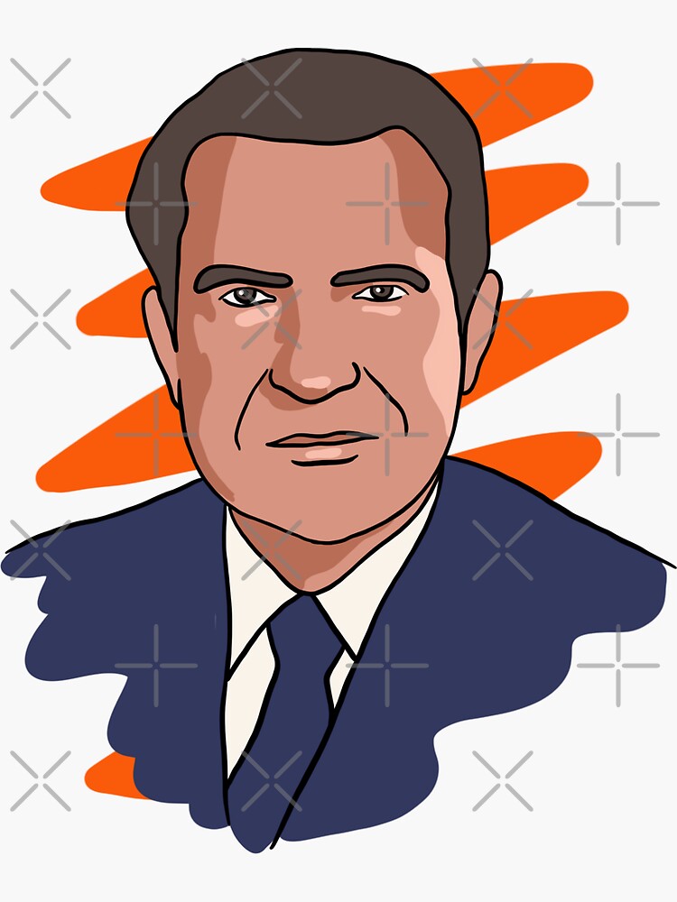 Richard nixon sticker for sale by isstgeschichte