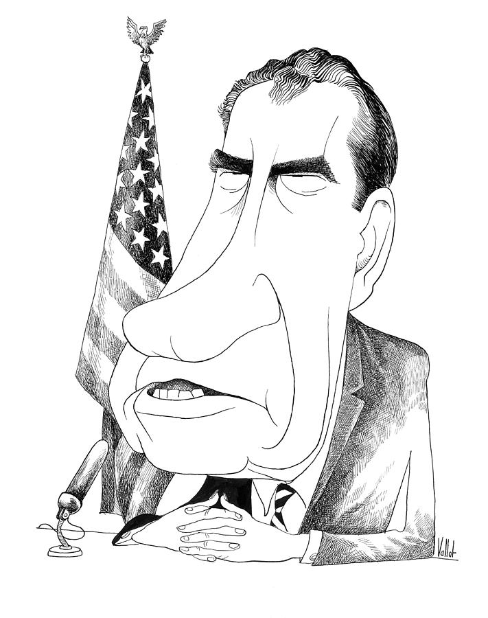 Richard nixon caricature by edmund valtman
