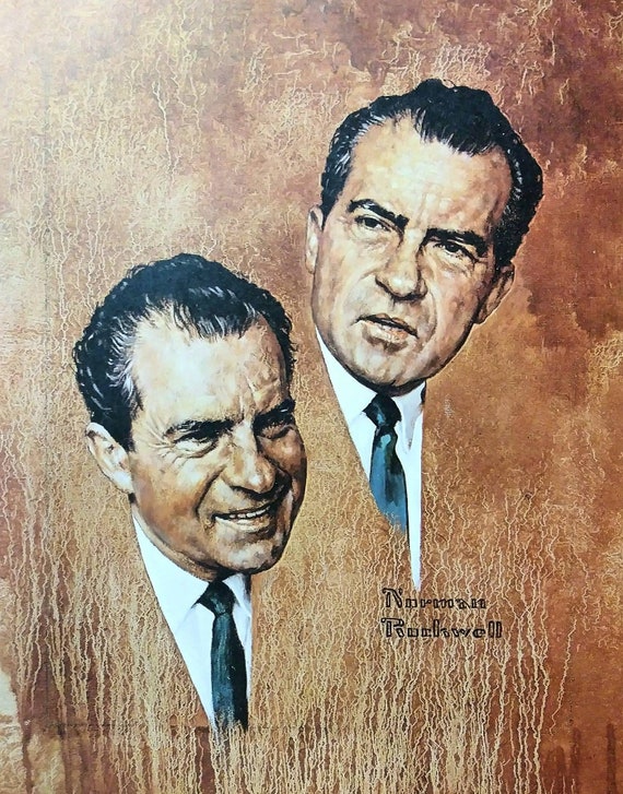 Norman rockwell art print richard nixon nr
