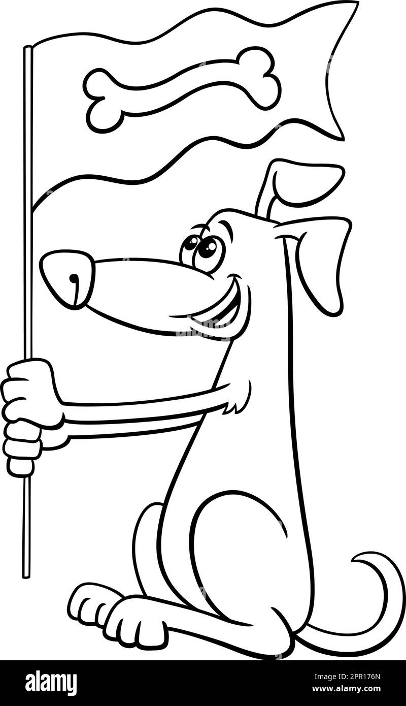 Cartoon white flag black and white stock photos images