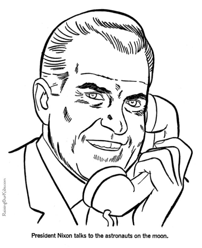Richard m nixon coloring pages