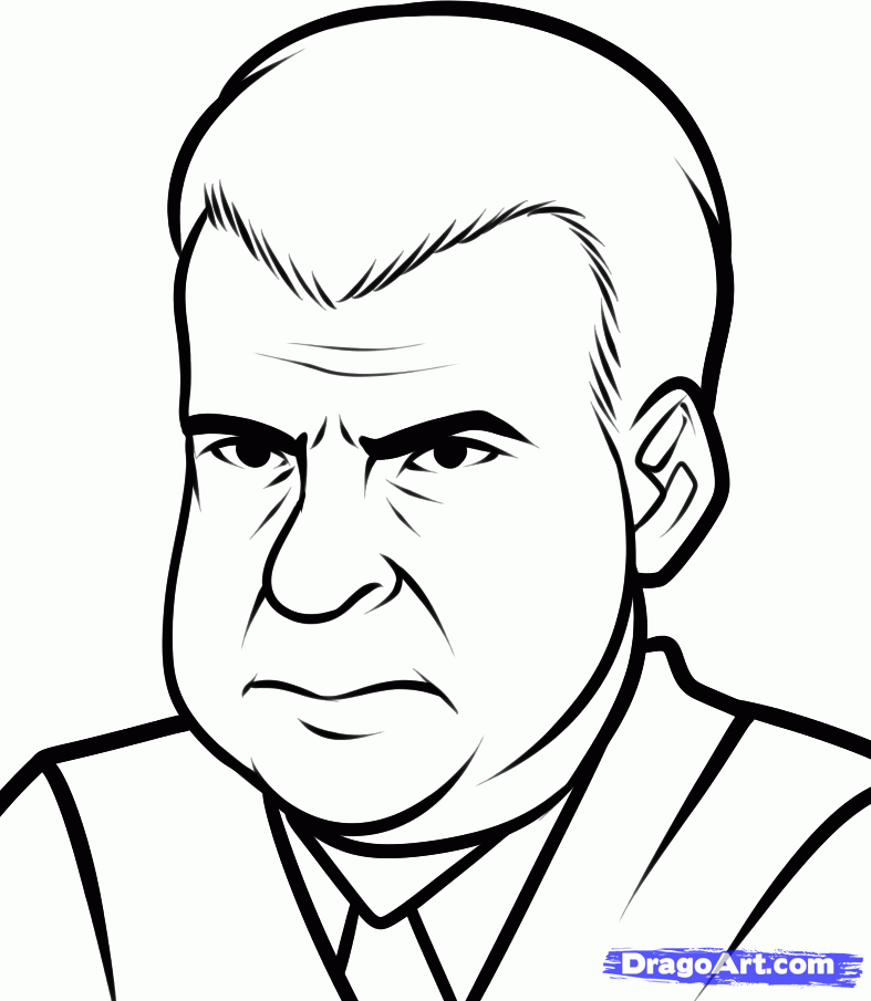 Richard nixon easy drawing