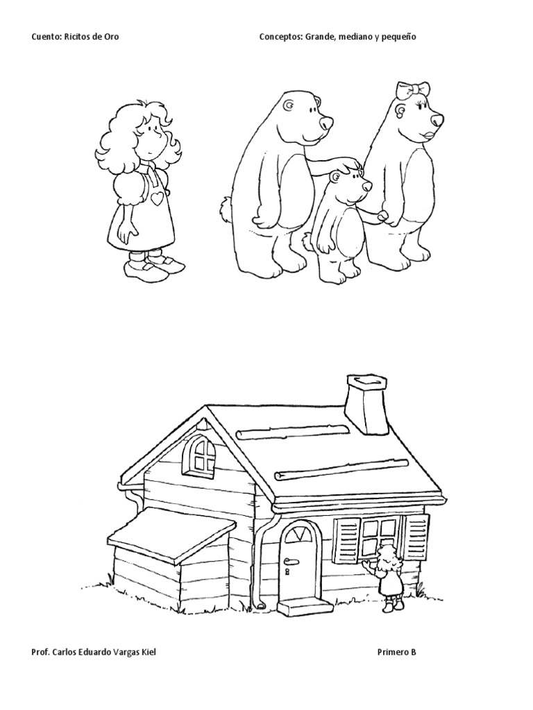 Ricitos de oro dibujos pdf