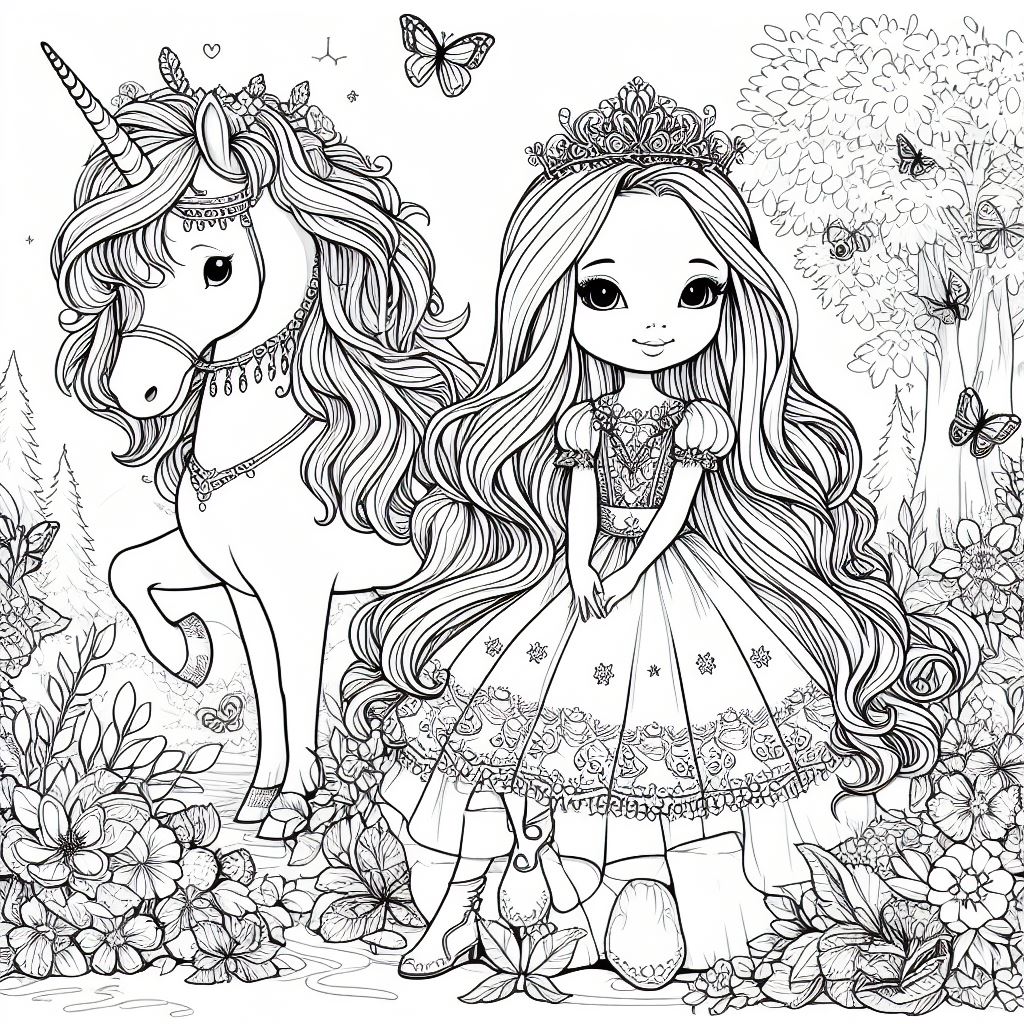 Dibujos de princesas para colorear