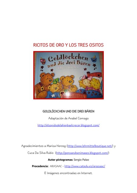 Ricitos de oro actividad pdf