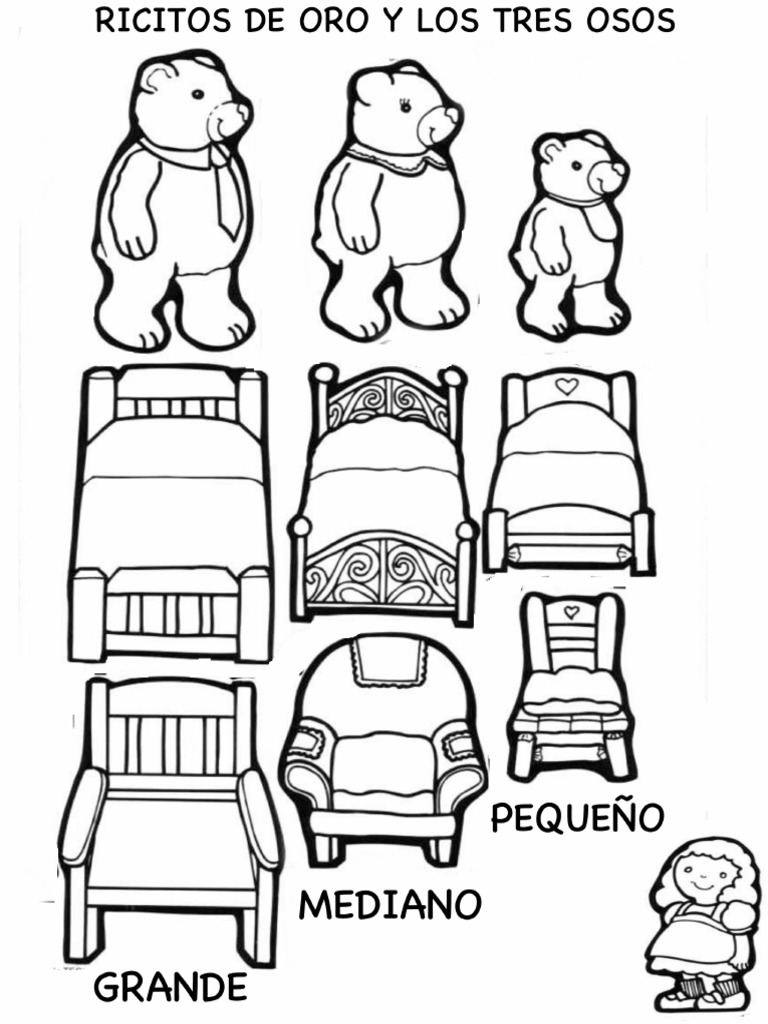Ricitos de oro para colorear pdf