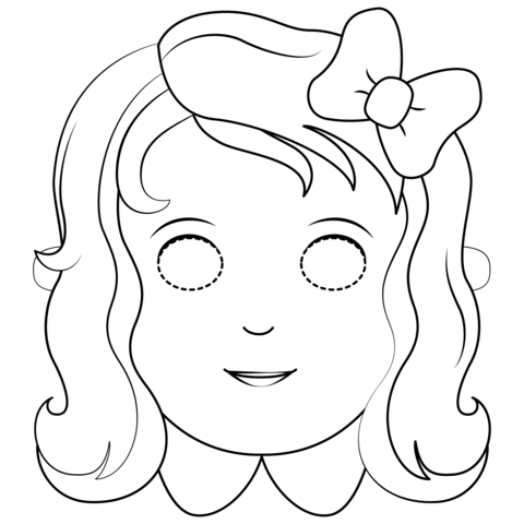 Dibujo de mãscara de ricitos de oro para colorear dibujos para colorear imprimir gratis