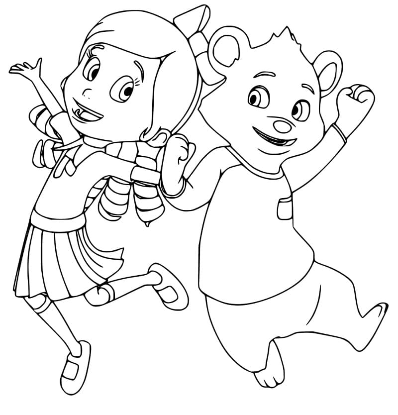Libro para colorear ricitos de oro y el oso de peluche para niãos para imprimir y en lãnea