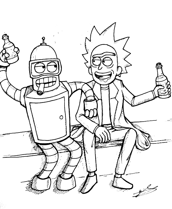 Rick and morty coloring pages printable for free download