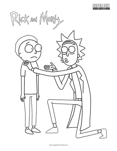 Rick and morty coloring page