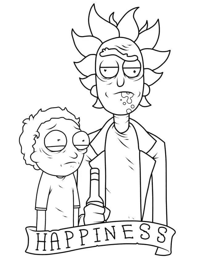 Rick and morty coloring pages printable for free download