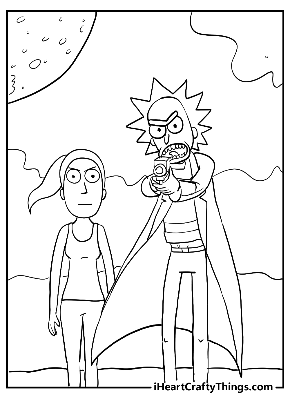 Printable rick and morty coloring pages updated