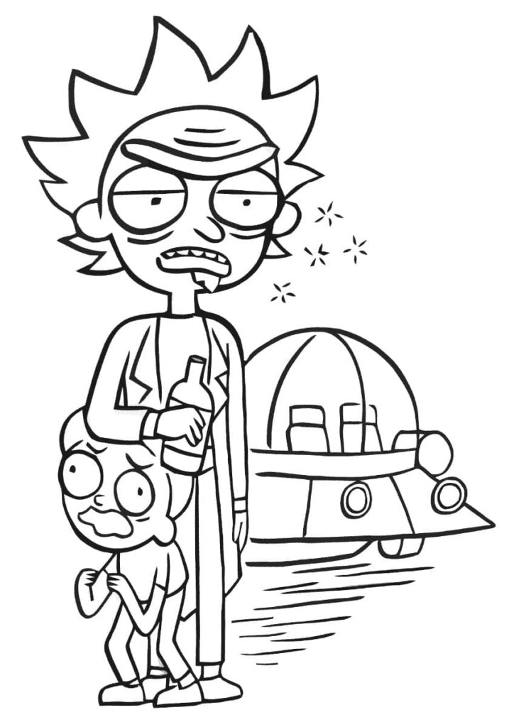 Rick and morty coloring pages printable for free download