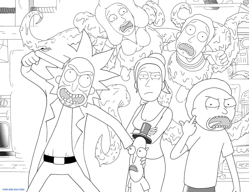 Rick and morty coloring pages
