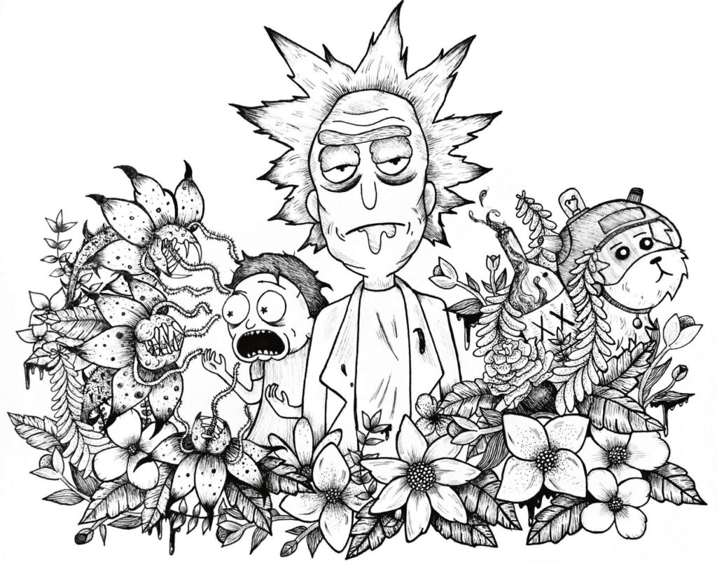 Rick and morty coloring pages printable for free download