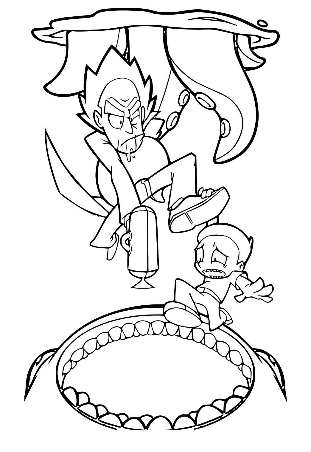 Free printable rick and morty weapon coloring page for adults and kids