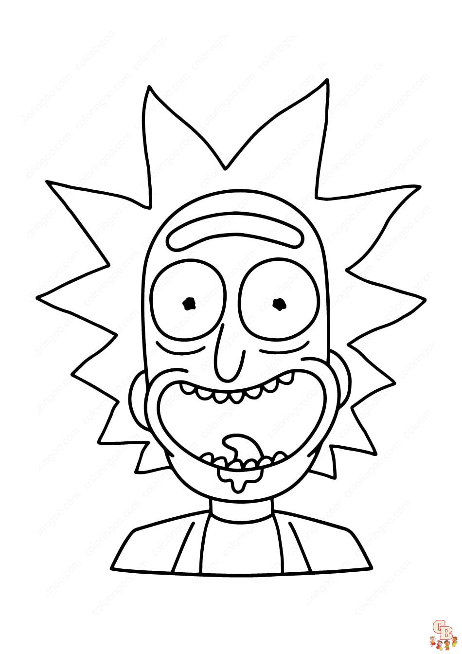 Get creative with rick and morty coloring pages