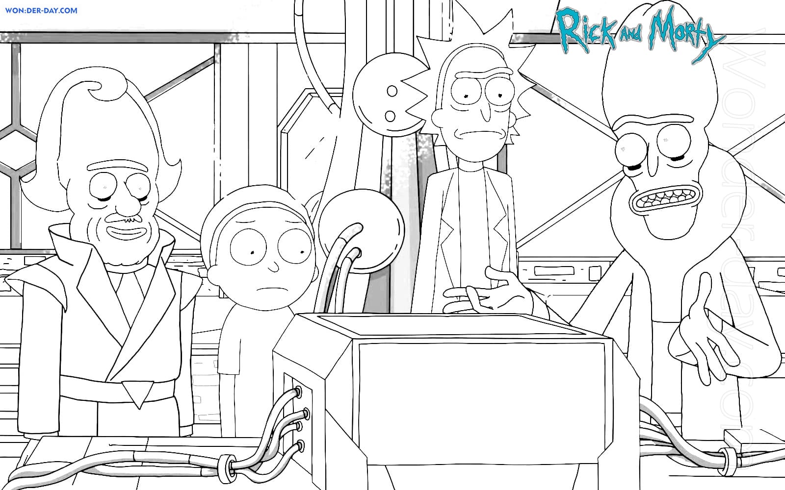 Rick and morty coloring pages