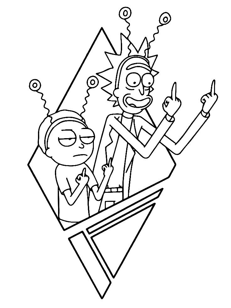 Rick and morty coloring pages