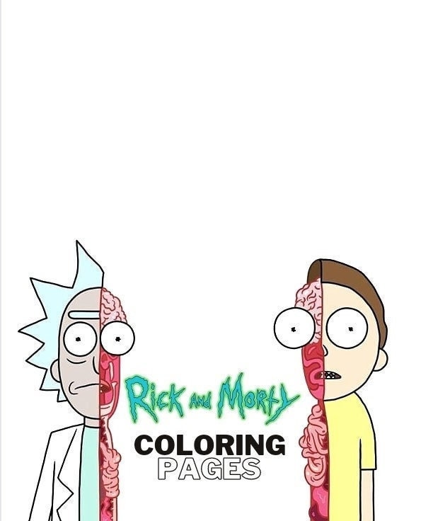 Rick and morty coloring book illustrations of adult swims rick morty tv show for relaxation coloring pages