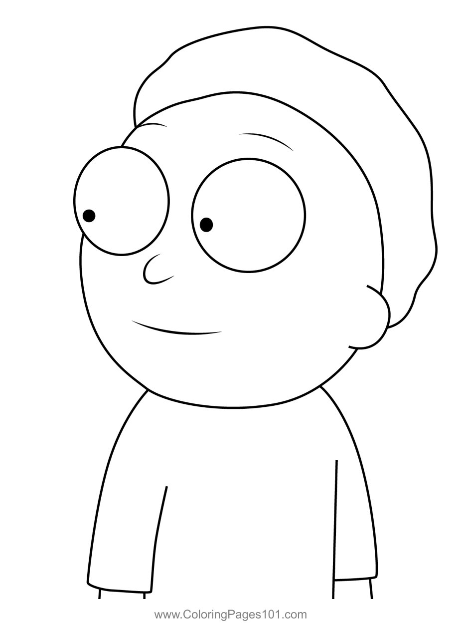 Morty smith rick and morty coloring page for kids