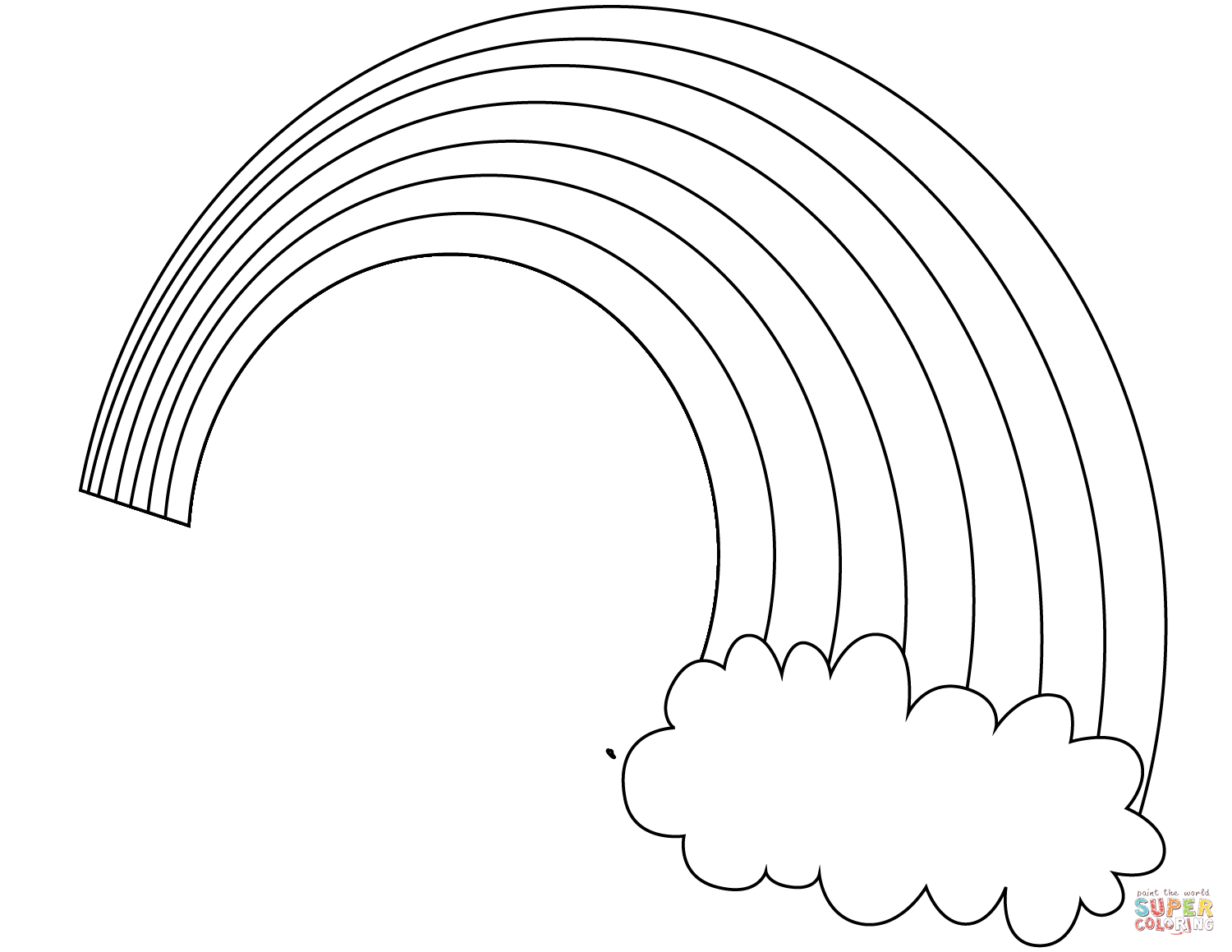 Rainbow coloring page free printable coloring pages