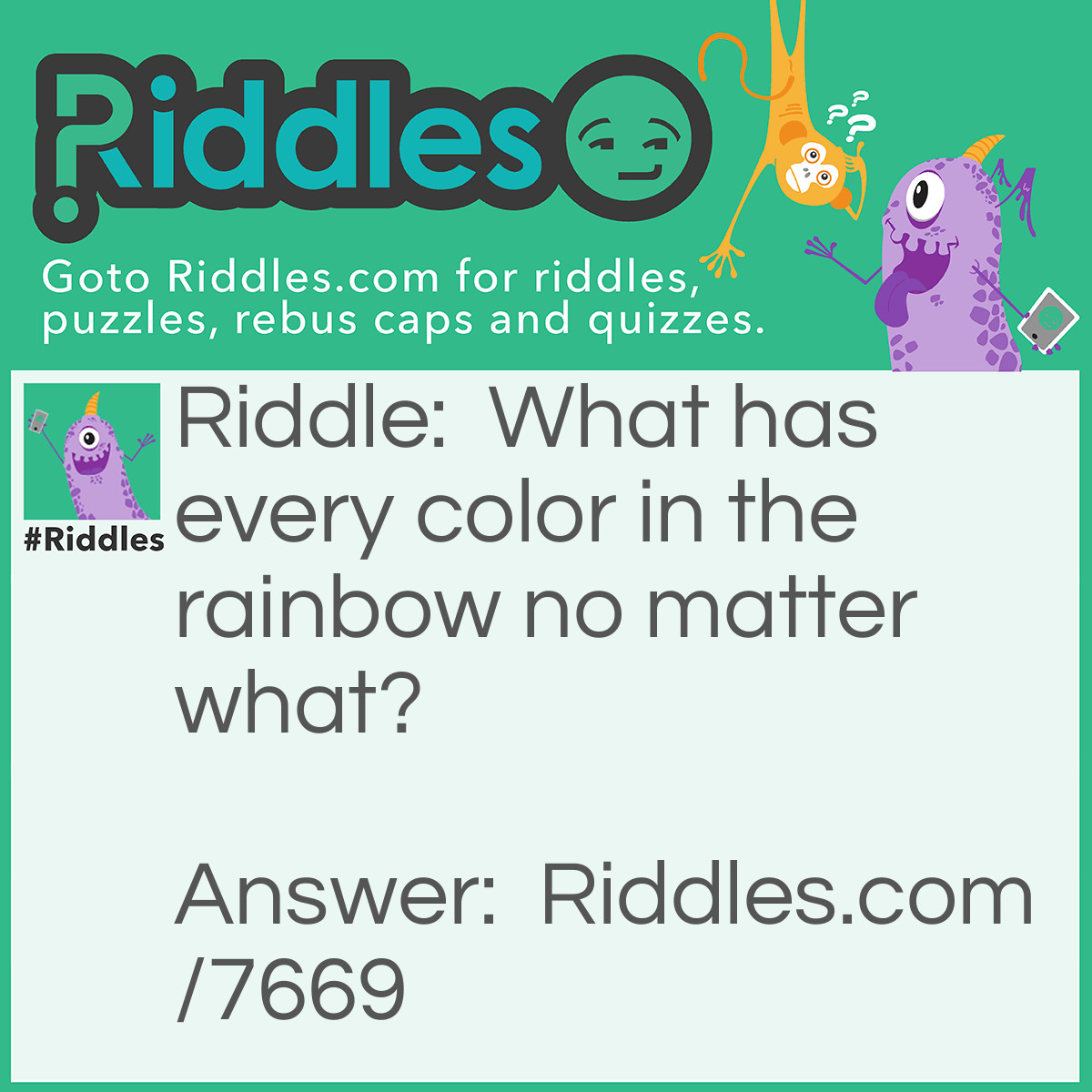 Colorful riddle and answer