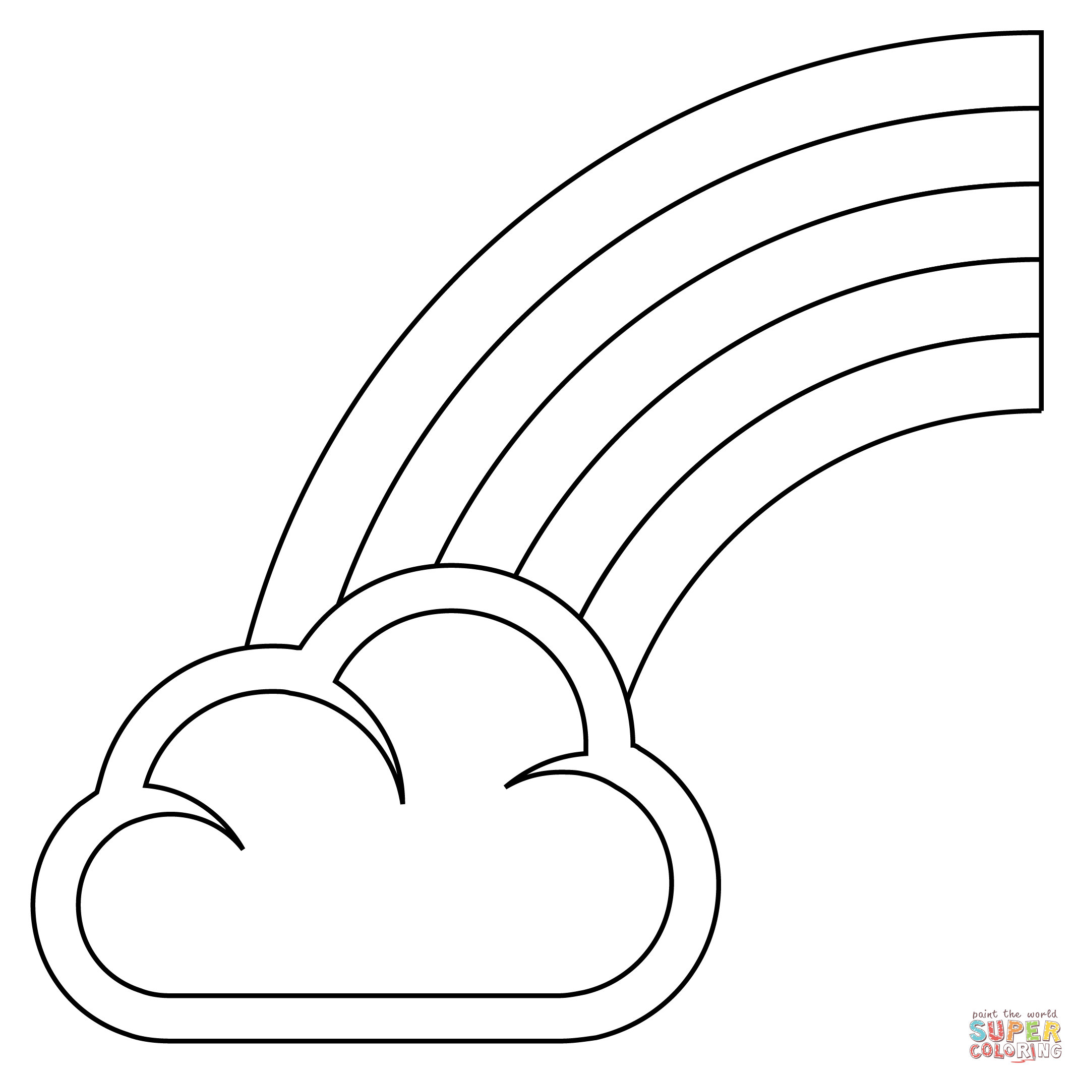 Rainbow coloring page free printable coloring pages