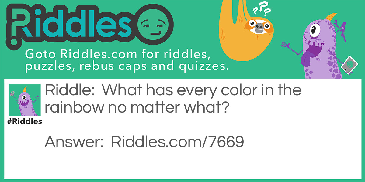 Colorful riddle and answer
