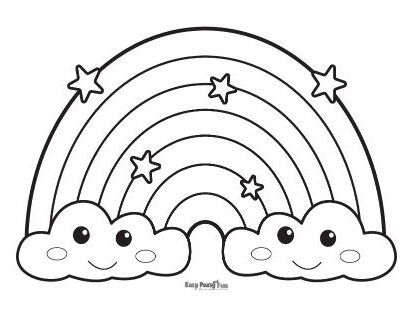 Rainbow coloring pages â printable coloring pages