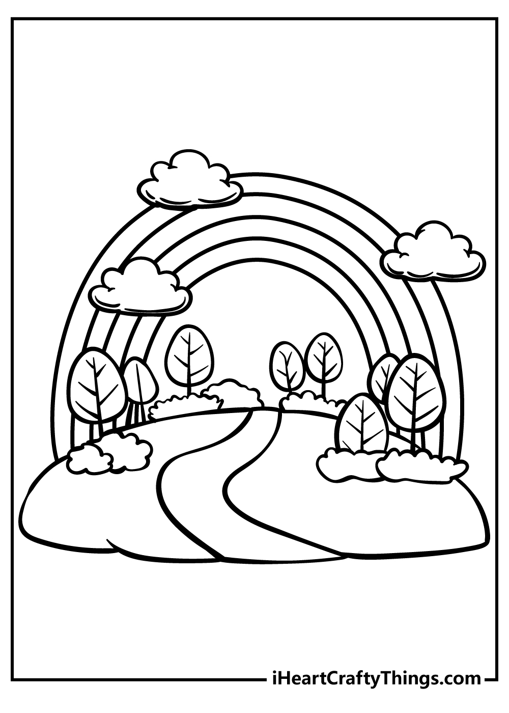 Rainbow coloring pages free printables