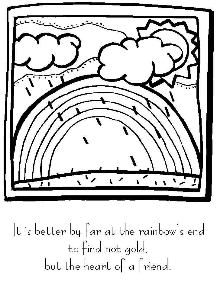 Free printable rainbow coloring pages for kids