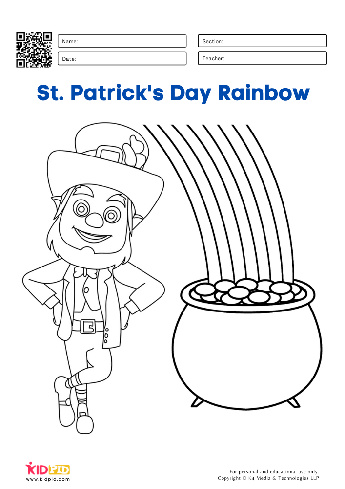 Rainbow coloring pages for kids