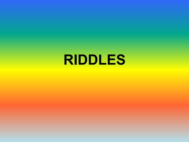 Riddles ppt
