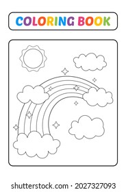 Coloring worksheet children clock kids learning stock vector royalty free