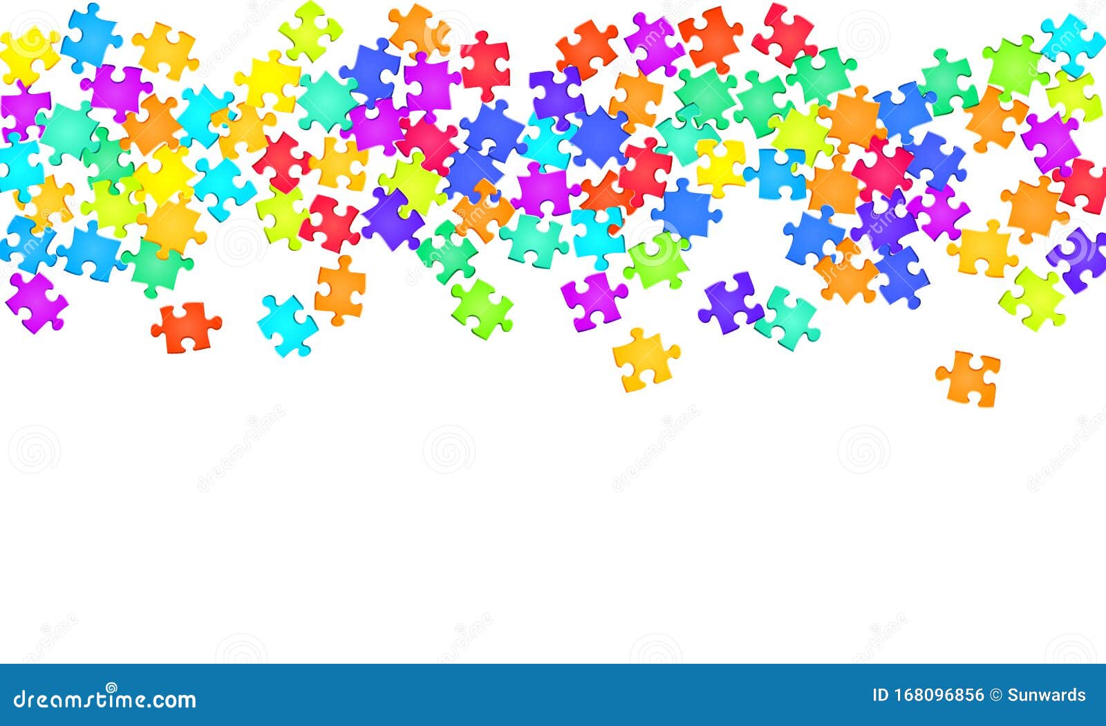 Game riddle jigsaw puzzle rainbow colors pieces stock vector