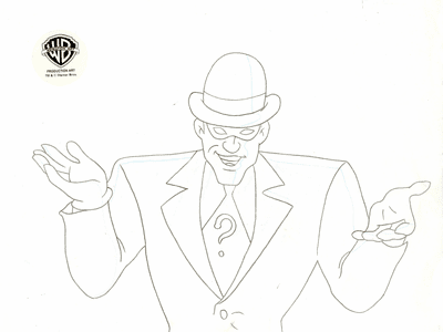 Batman the animated series original production drawing riddler
