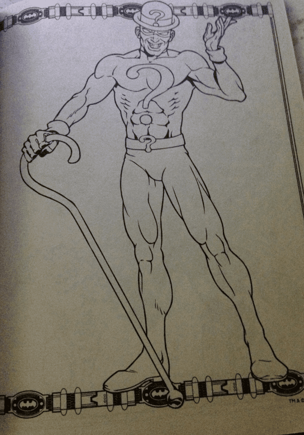 Riddler coloring page from skittles