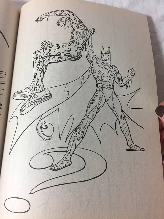 Batman coloring book art on